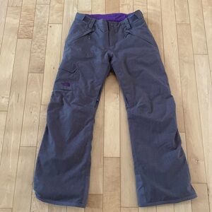 The North Face Gray Pants with Purple Accents
